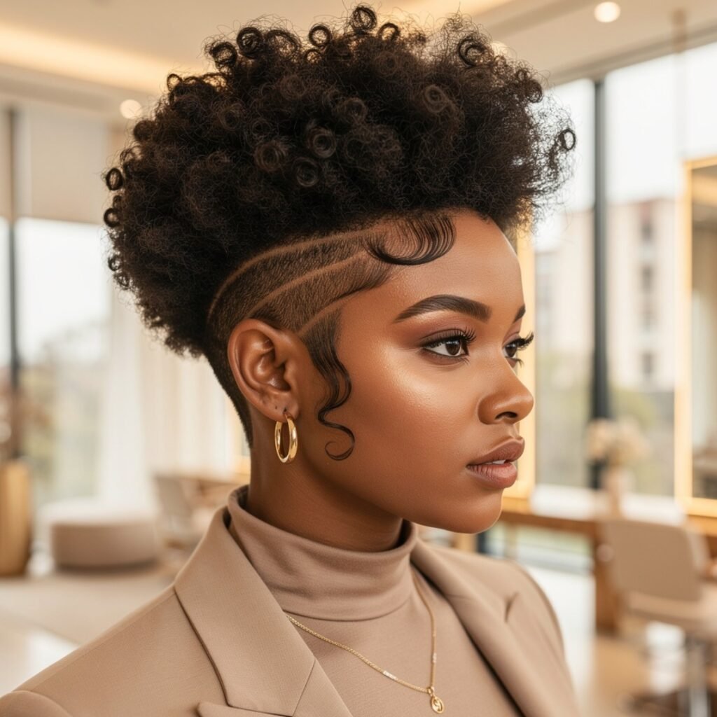 Curly Afro Puff Crop