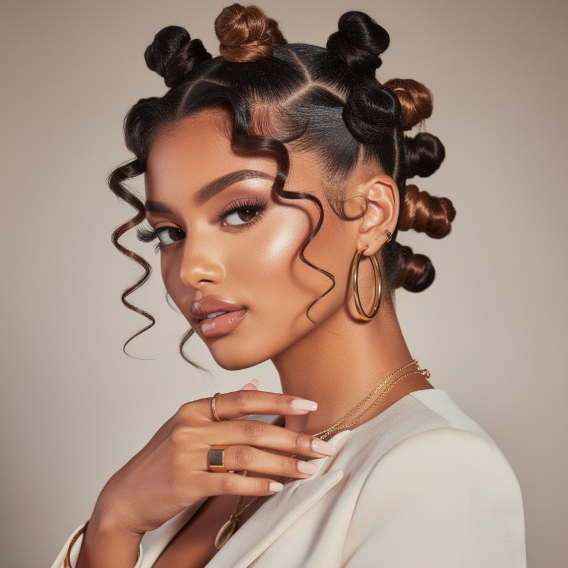 Curly Bantu Knots
