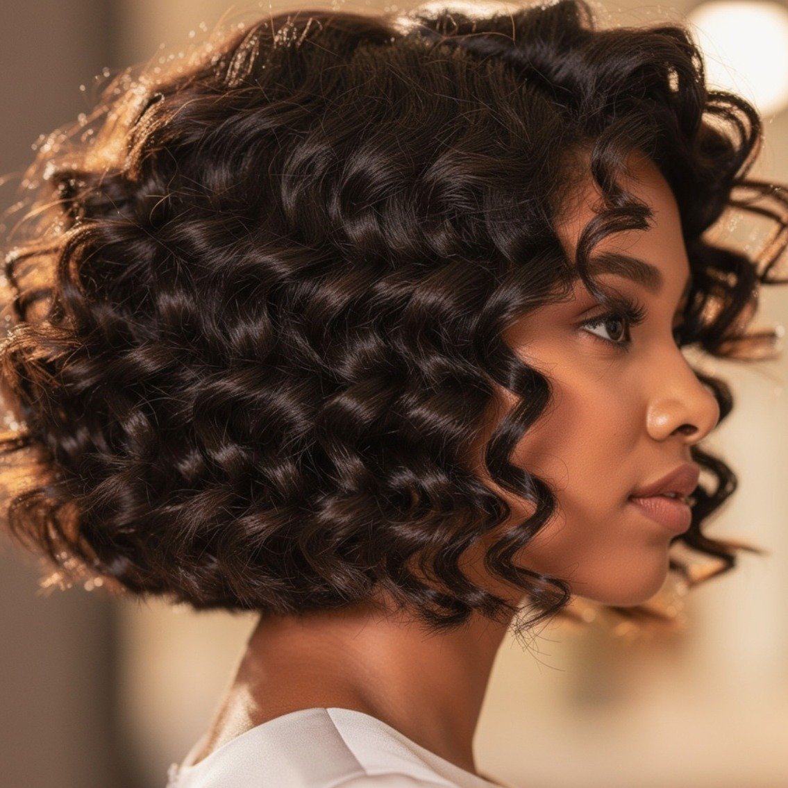 Curly Bob With Defined Ringlets