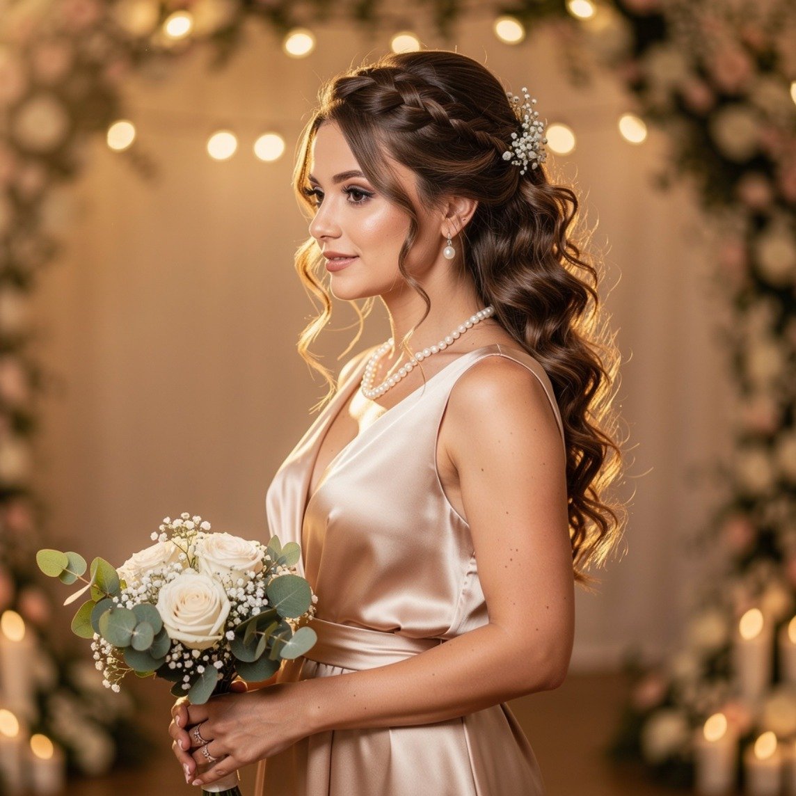 Curly Bridesmaid Hairstyle