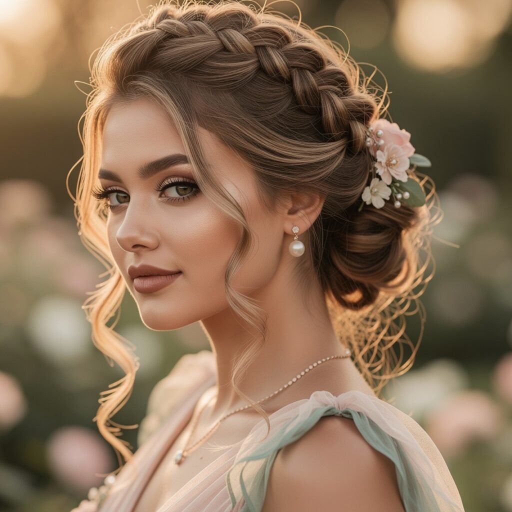 Curly Crown Braid