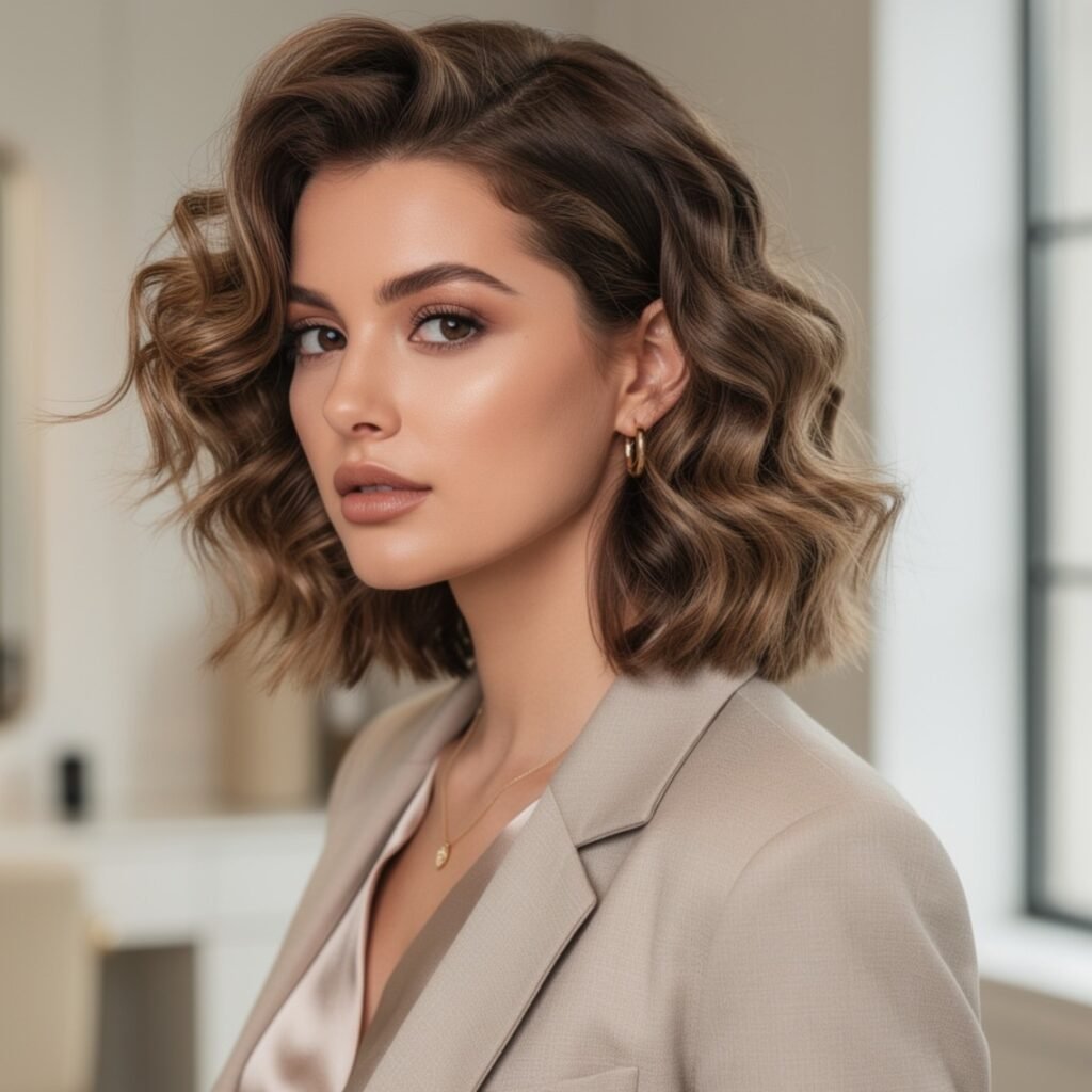 Curly Lob Long Bob