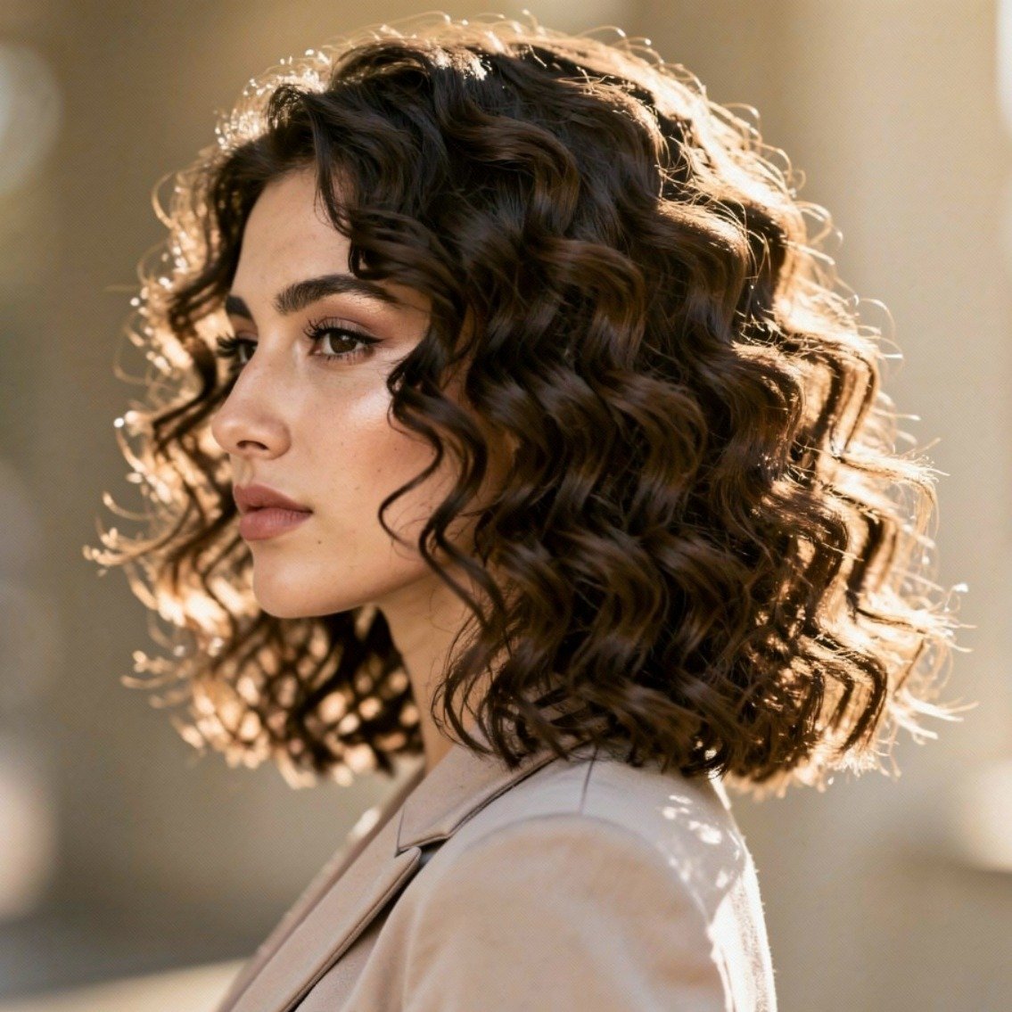 Curly Lob — Long Bob Variation