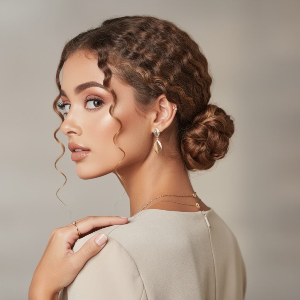 15 Curly Hairstyles Ideas for Every Hair Length and Occasion 16 Curly Low Bun