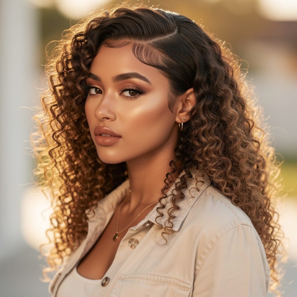 Curly U Part Wig