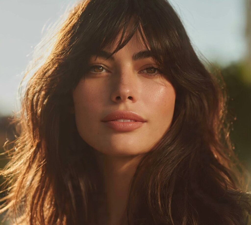 14 Best Long Face Hairstyles for Women to Soften and Balance Facial Features 1 Curtain Bangs