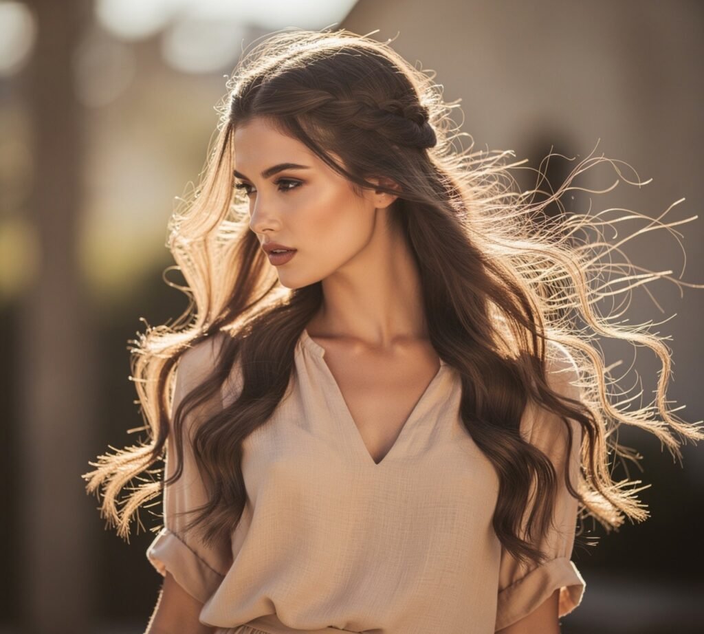 Half Up Twisted Style 1