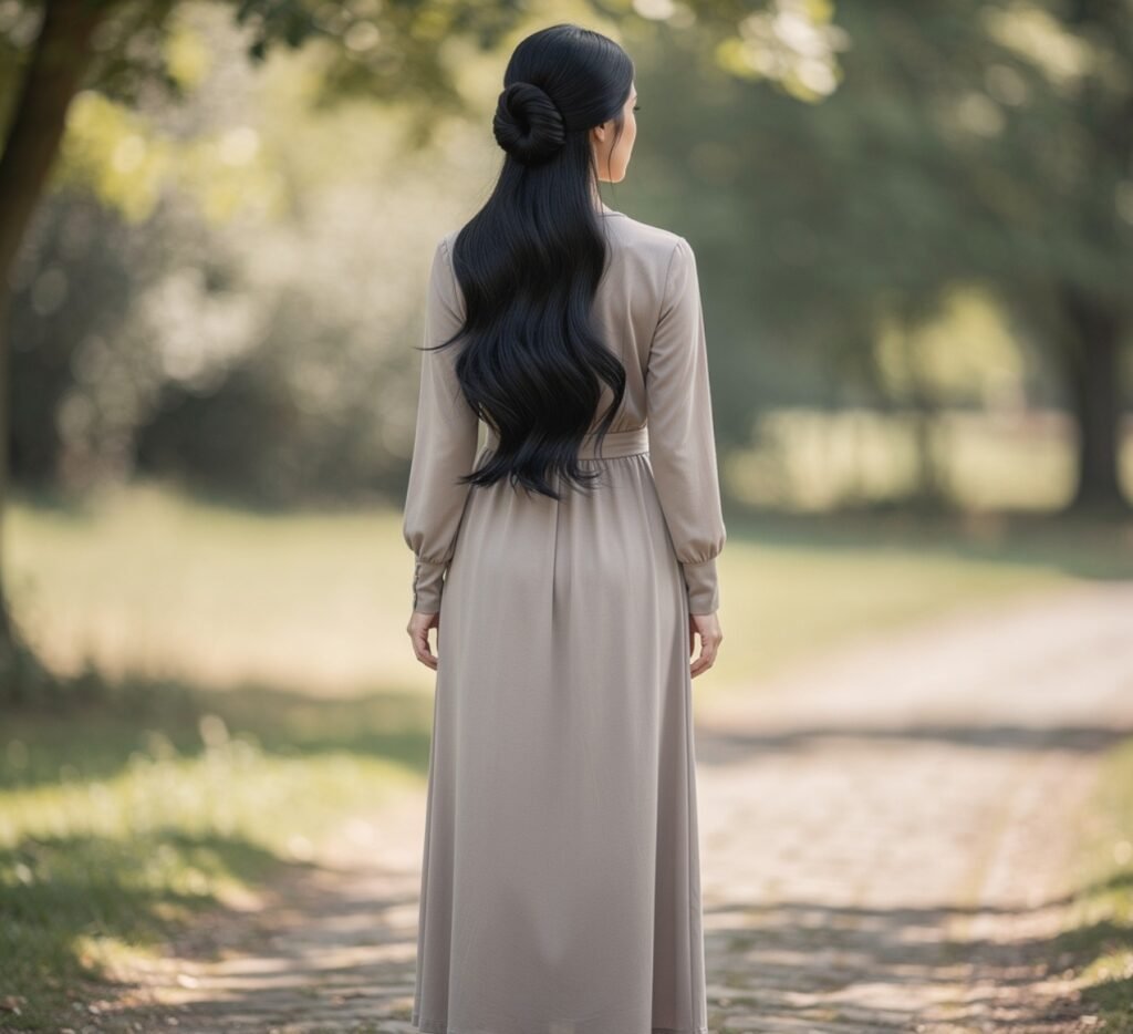 13 Best Beach Hairstyles for Long Hair That Stay Effortless and Chic 12 Knotted Half Up Style
