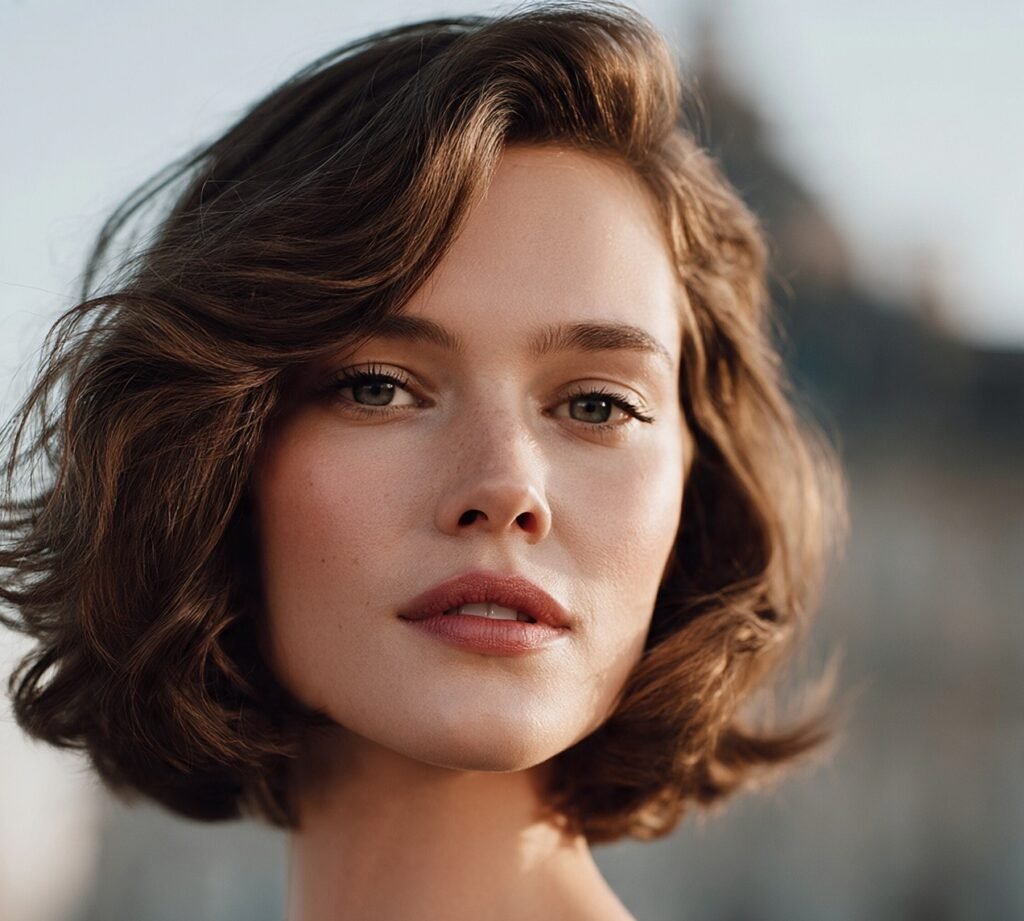 14 Best Long Face Hairstyles for Women to Soften and Balance Facial Features 9 Lob with Waves and Side Part