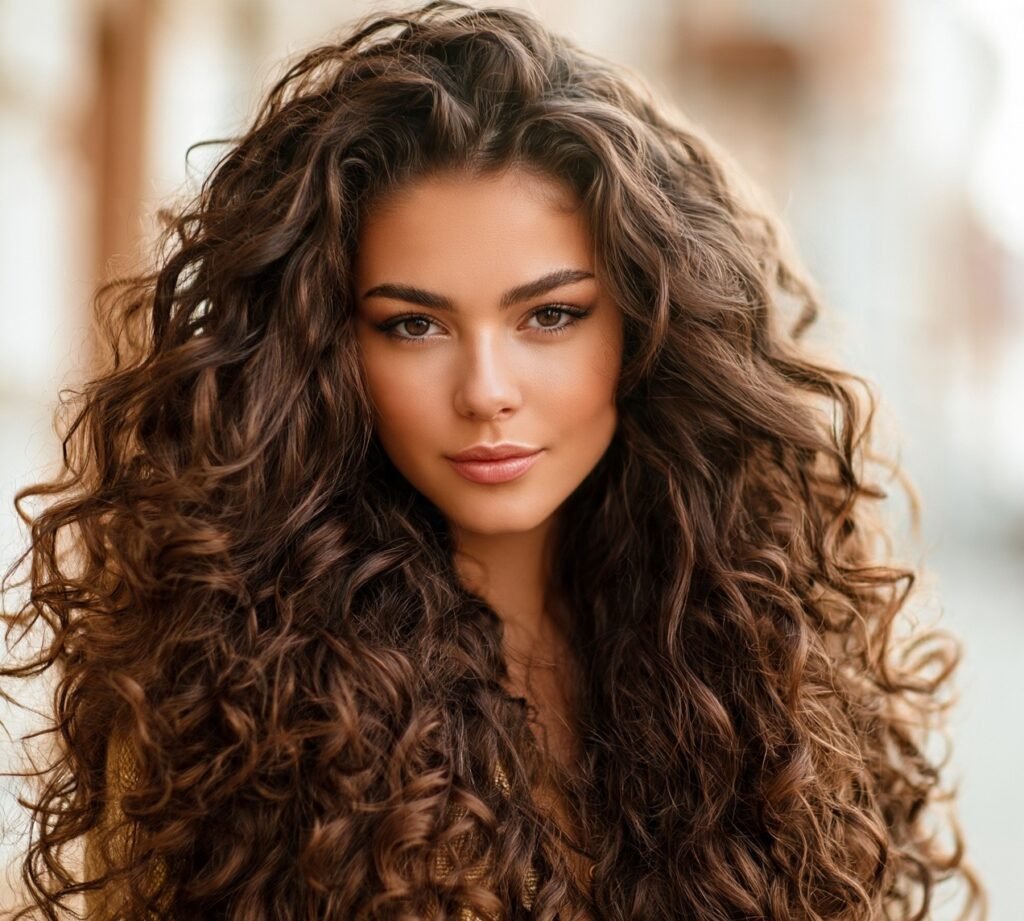 14 Best Long Face Hairstyles for Women to Soften and Balance Facial Features 13 Long Curly Hair Worn Natural and Full