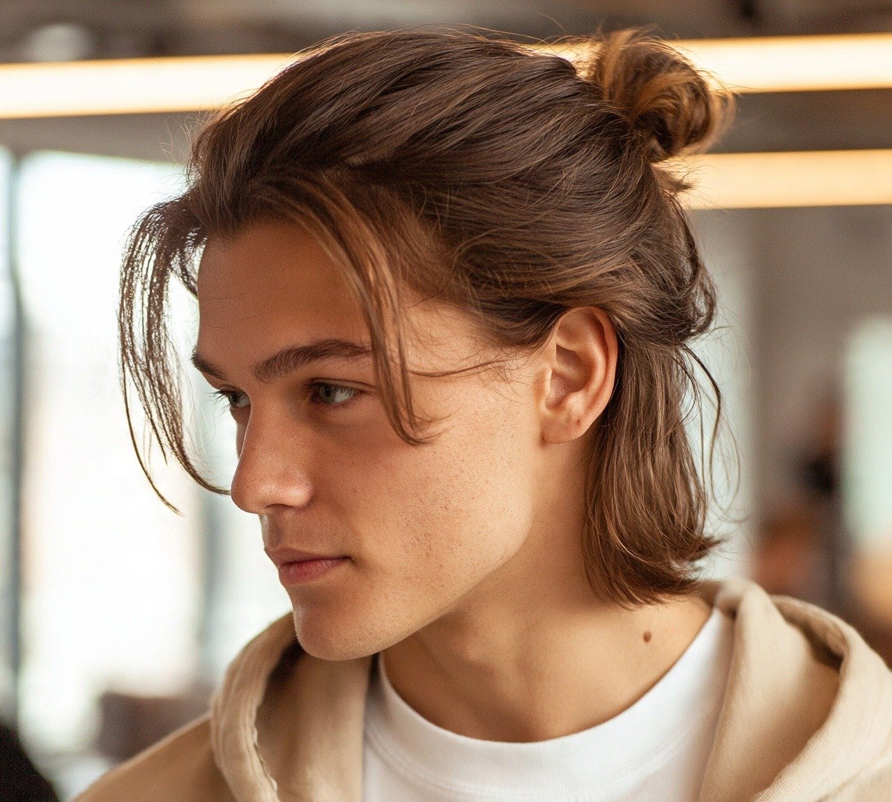 Long Hair Bun (Man Bun) For Boys