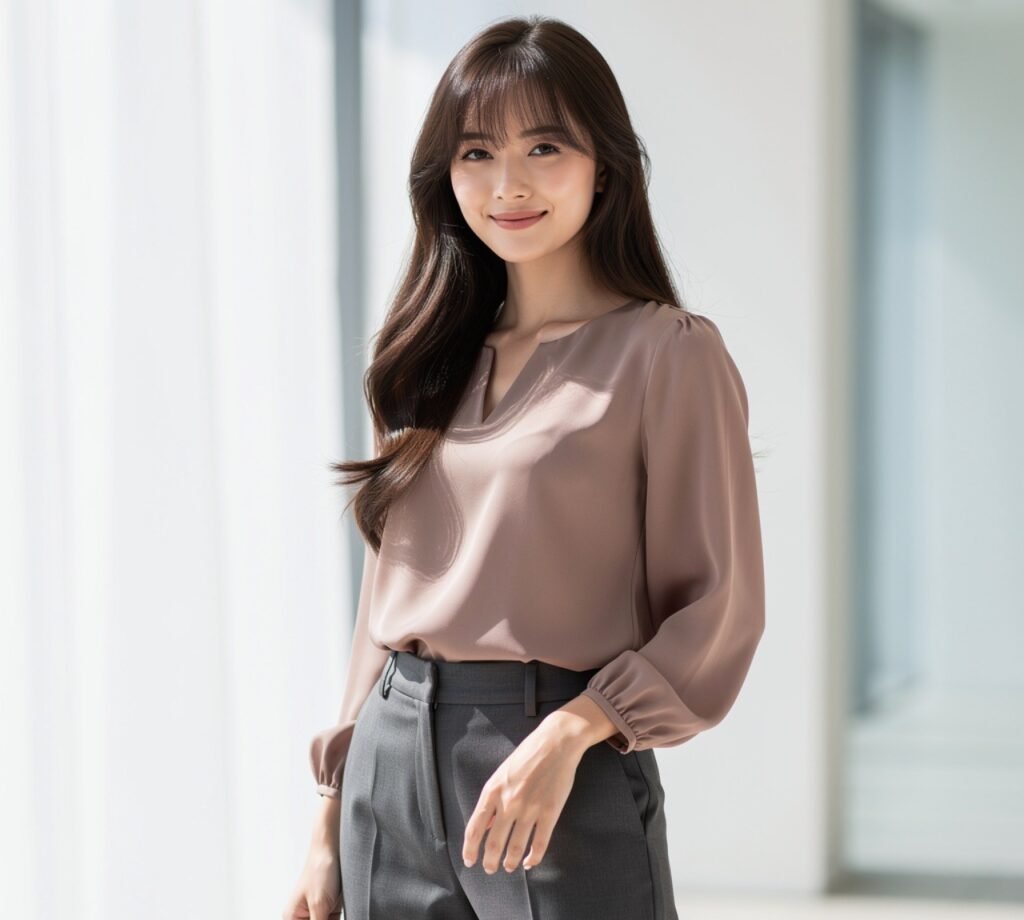 Long Hair with Wispy Bangs