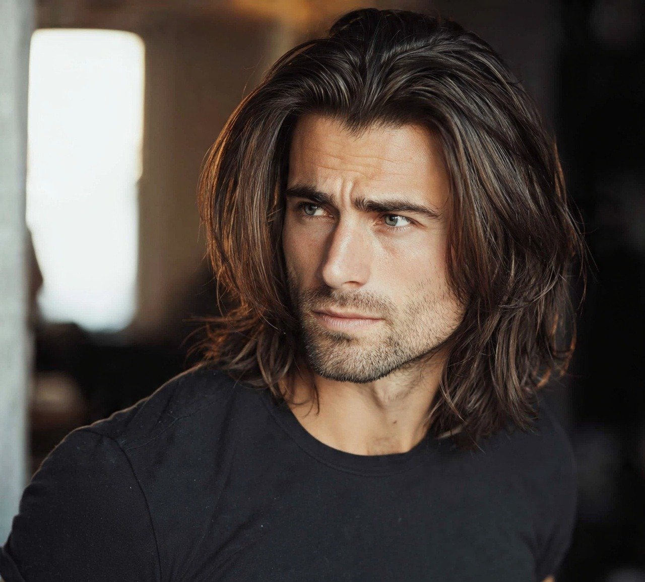 Long Layers with Taper Fade For Men