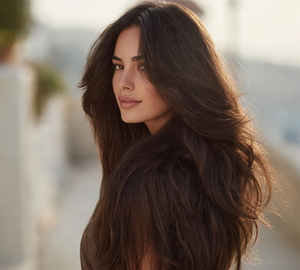 14 Best Long Face Hairstyles for Women to Soften and Balance Facial Features 3 Long Layers with Volume at the Sides