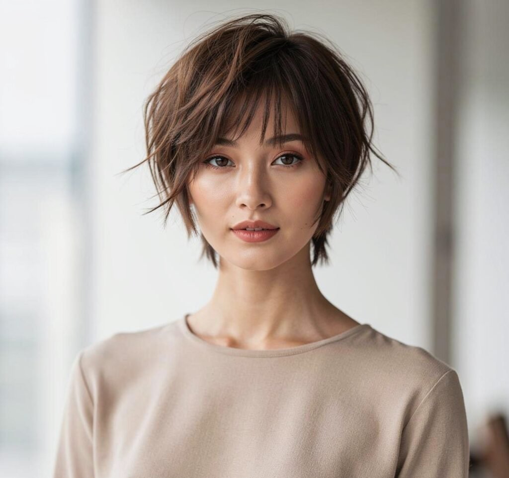 Long Pixie Grown Out and Shaggy
