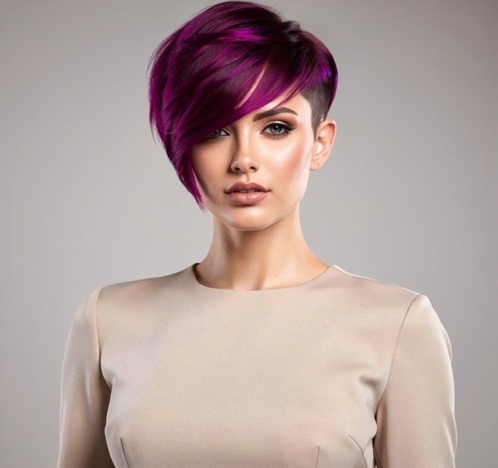 Long Pixie with Bold Color