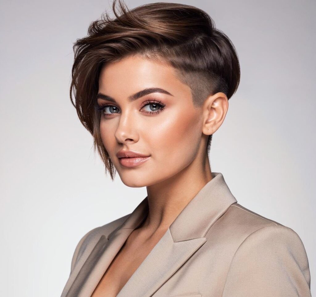 Long Pixie with Temple Fade