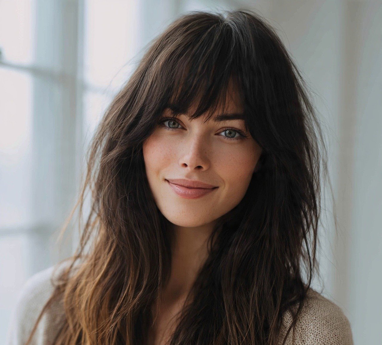 Long Shag with Bangs For Cute Long Hairs
