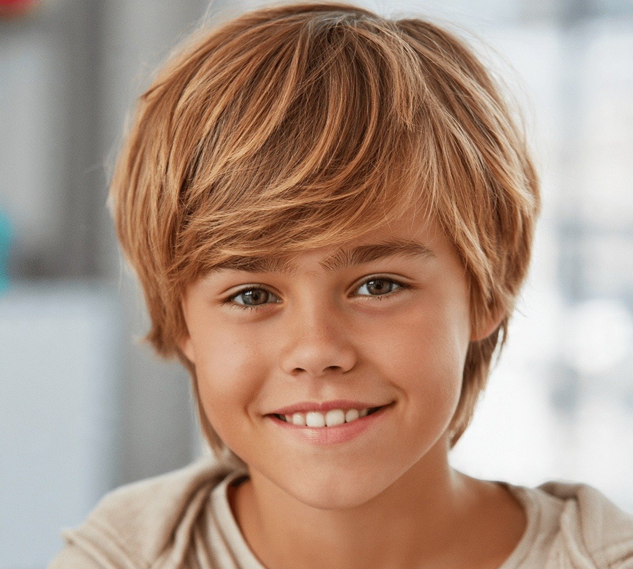 Long Textured Fringe For Boys