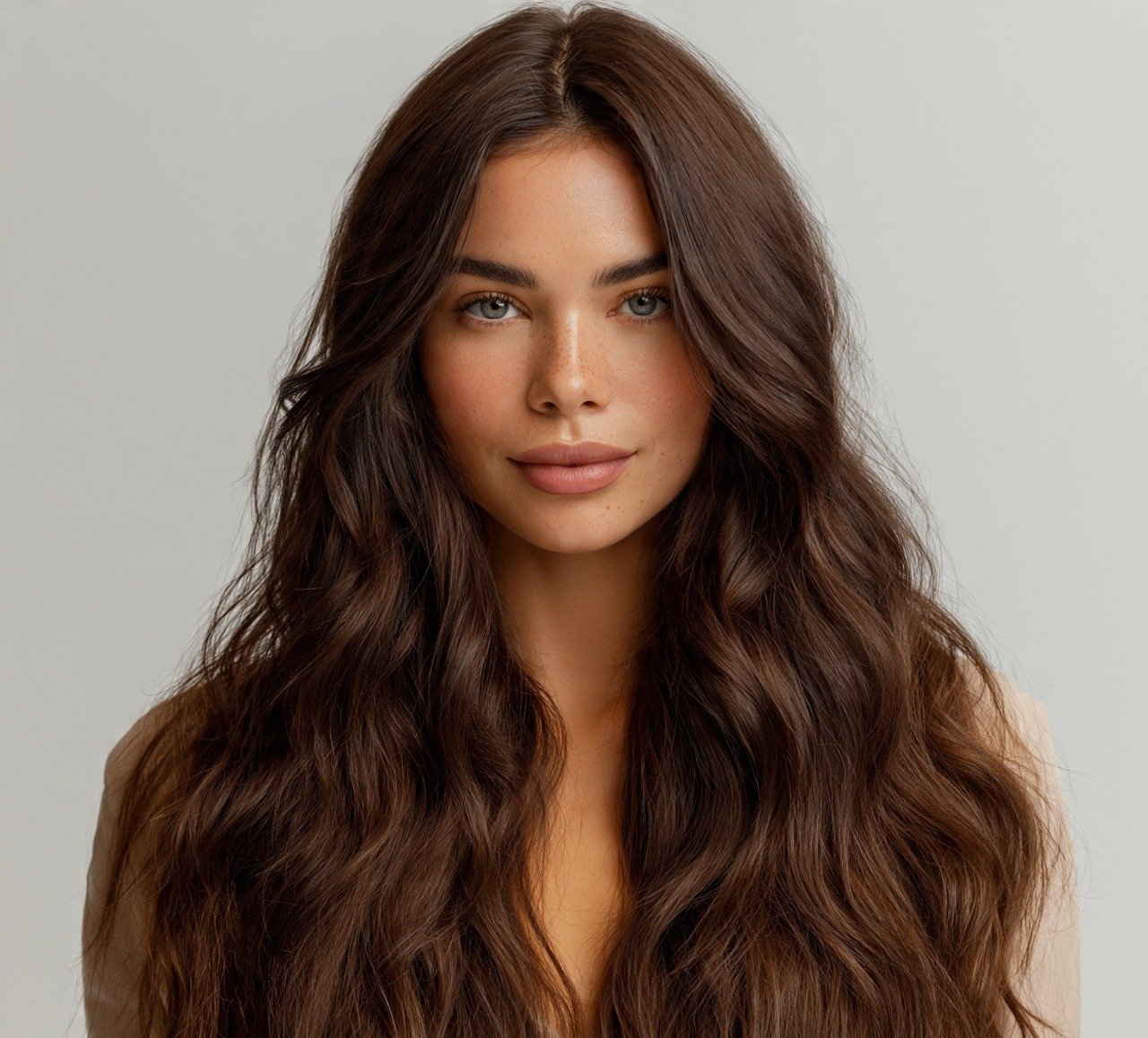   Long Wavy Hair with Blunt Ends