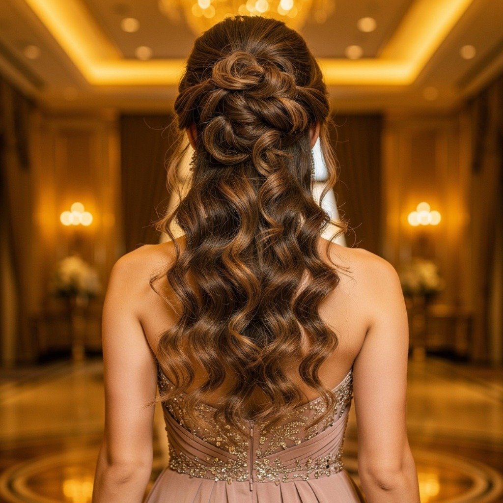 Loose Curls Down for Prom