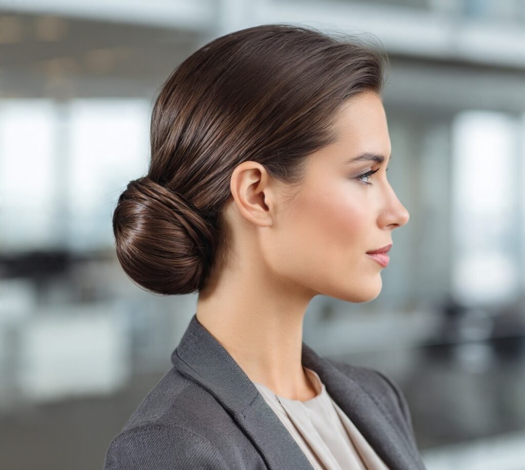 Best Work Hairstyles for Long Hair: 16 Chic & Office-Ready Looks 16 Low Wrapped Bun