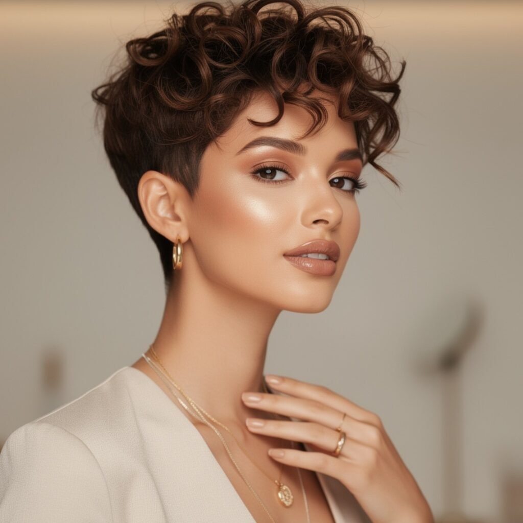 15 Gorgeous Curly Hairstyles for Short Hair You'll Love 8 Messy Textured Curly Crop