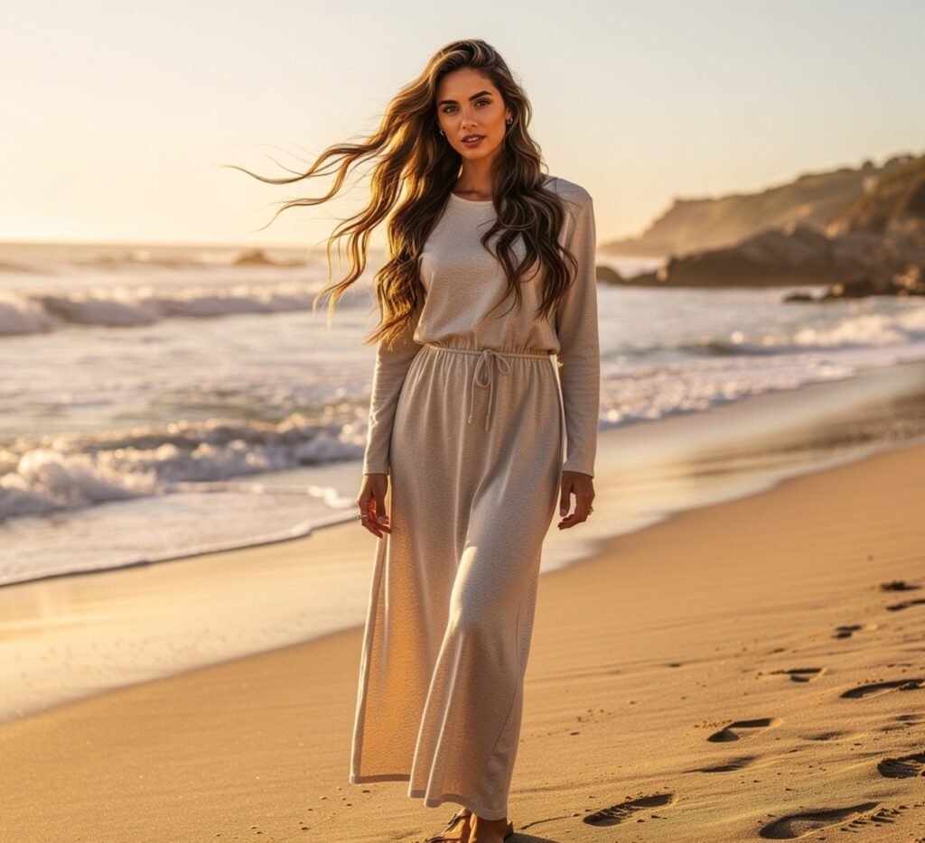 13 Best Beach Hairstyles for Long Hair That Stay Effortless and Chic 2 Natural Beachy Waves