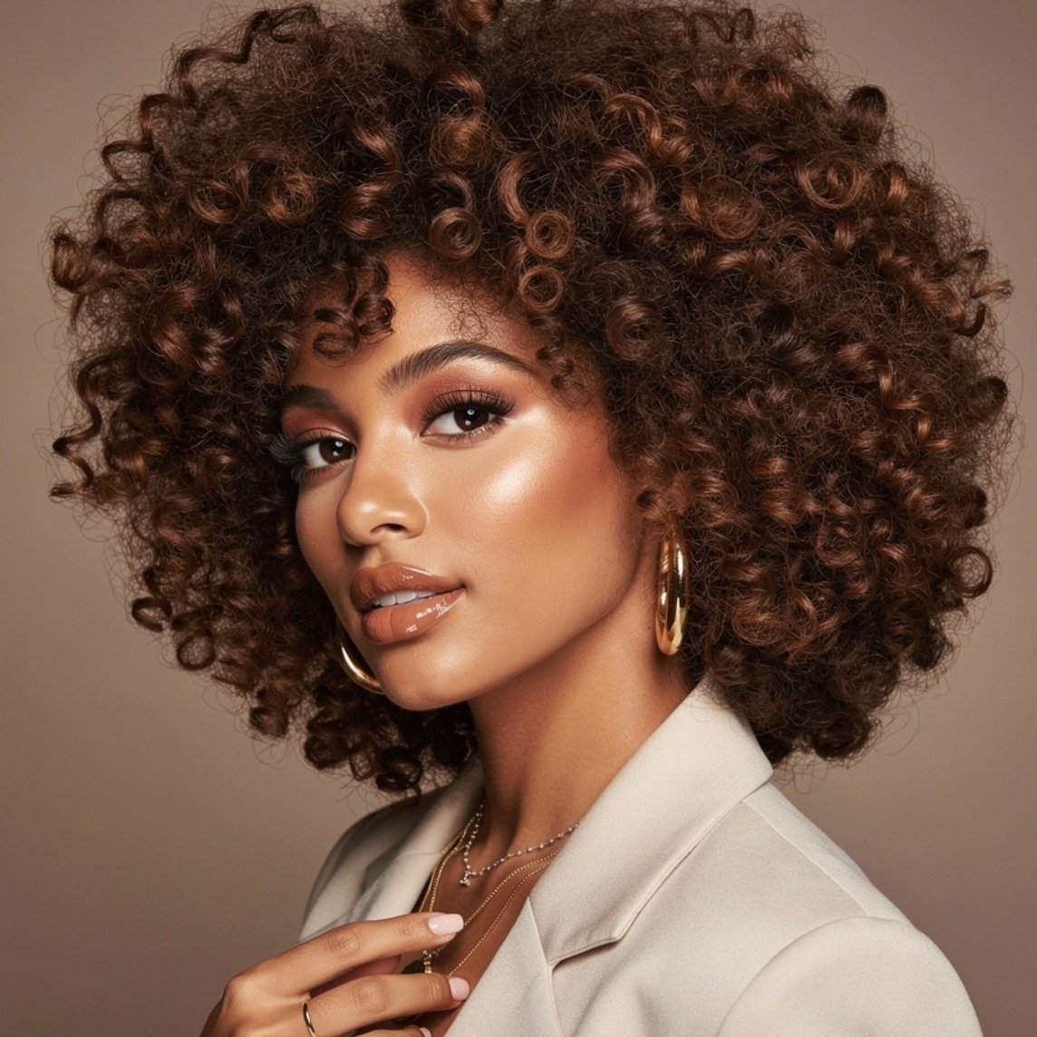 Natural Curly Afro