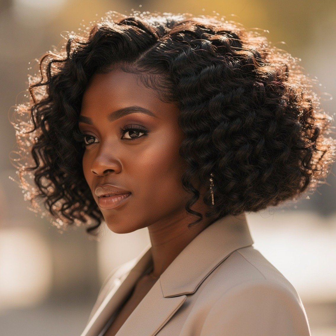 Protective Style Curly Bob