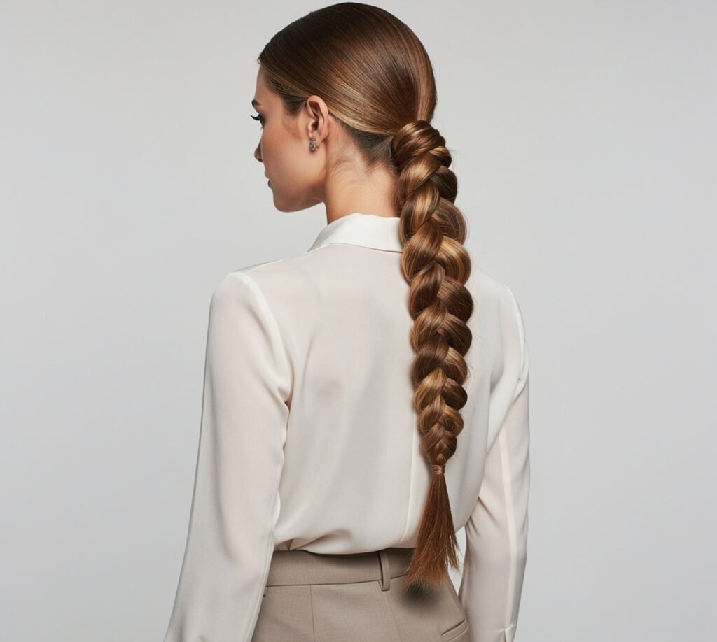14 Trending Hairstyles for Long Length Hair That Flatter Every Texture in 2026 11 Rope Braid Ponytail 1