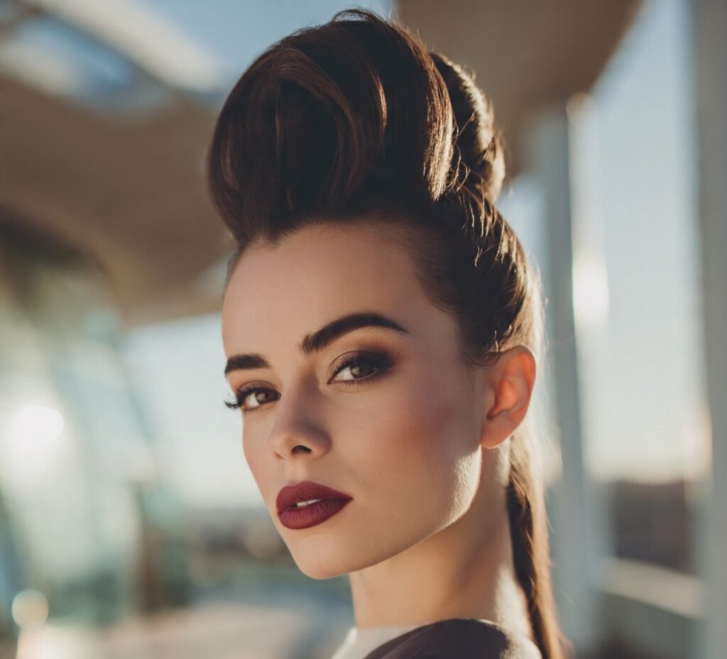 Elegant Hairstyles for Long Hair: 15 Beautiful Styles for Every Occasion 16 Sculptural Top Knot with Sleek Sides