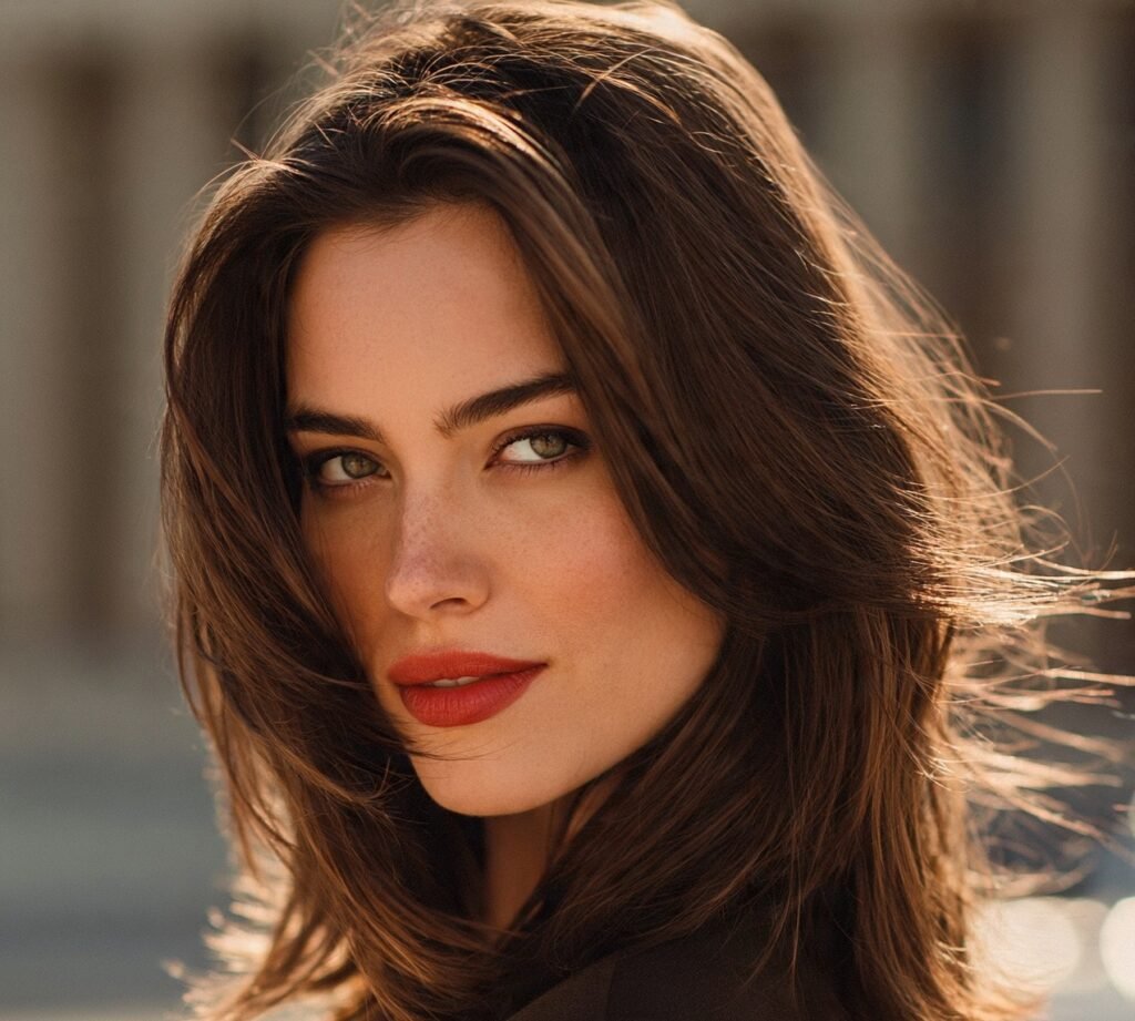14 Best Long Face Hairstyles for Women to Soften and Balance Facial Features 6 Shoulder Length Cut with Layers