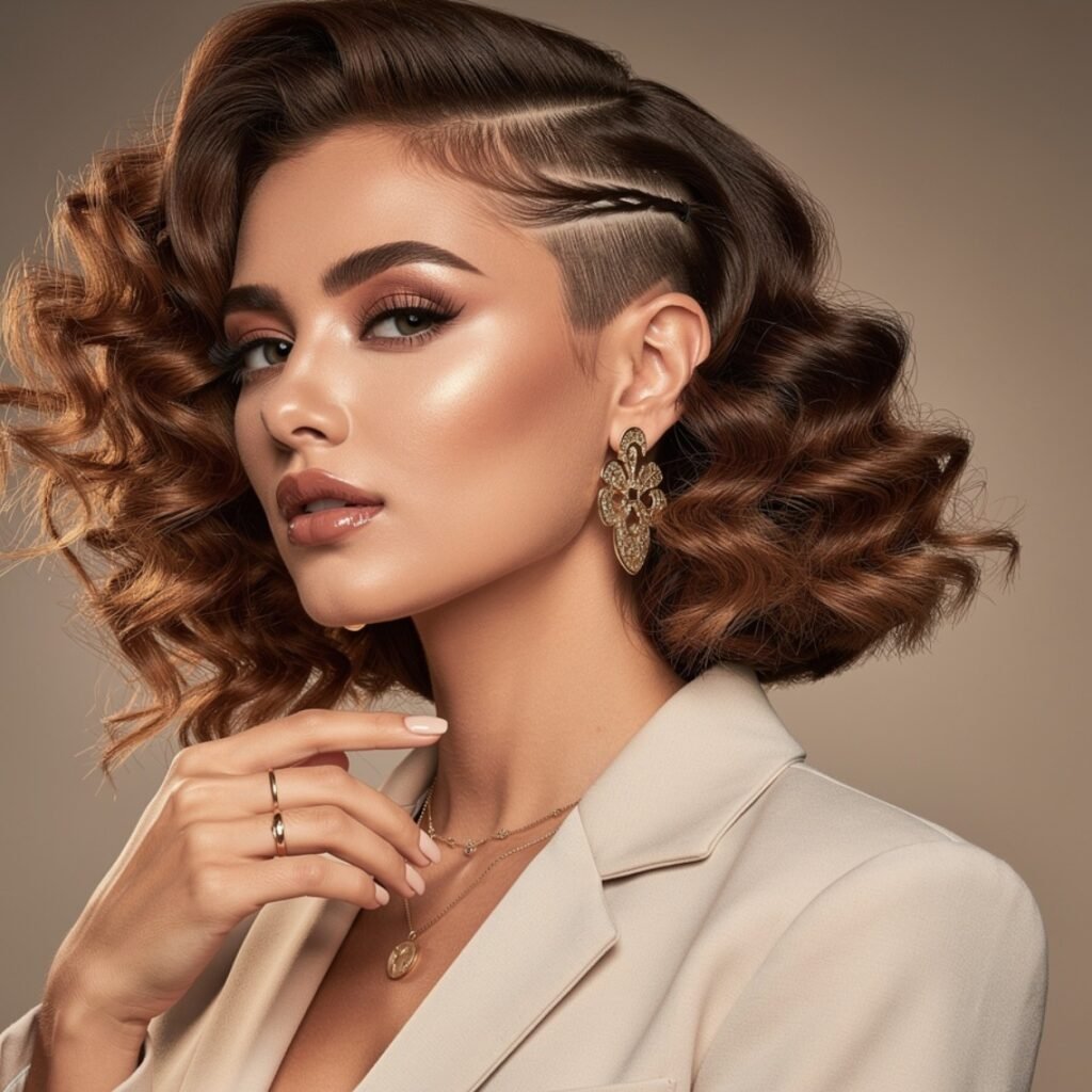 15 Gorgeous Curly Hairstyles for Short Hair You'll Love 6 Side Parted Curly Bob