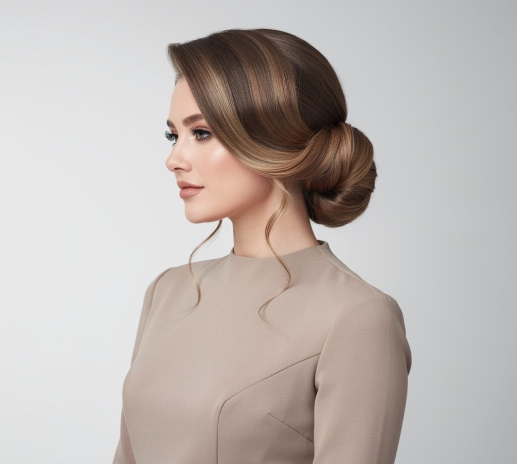 Side Swept Waves with Low Side Bun