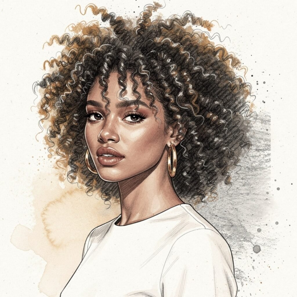 Sketch Inspired Twist Out Curls