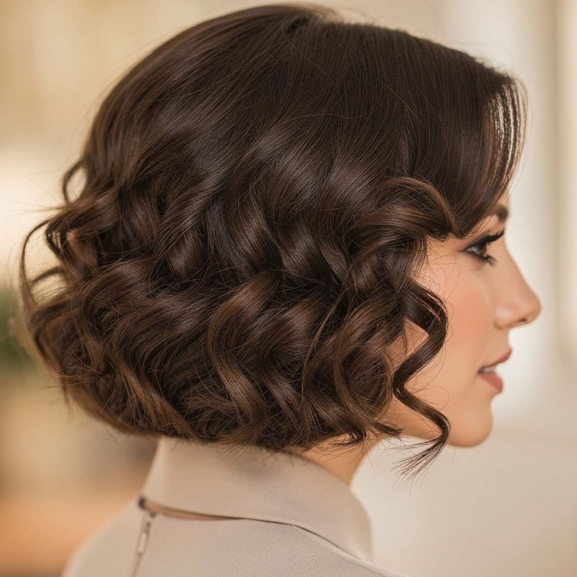Stacked Curly Bob 1