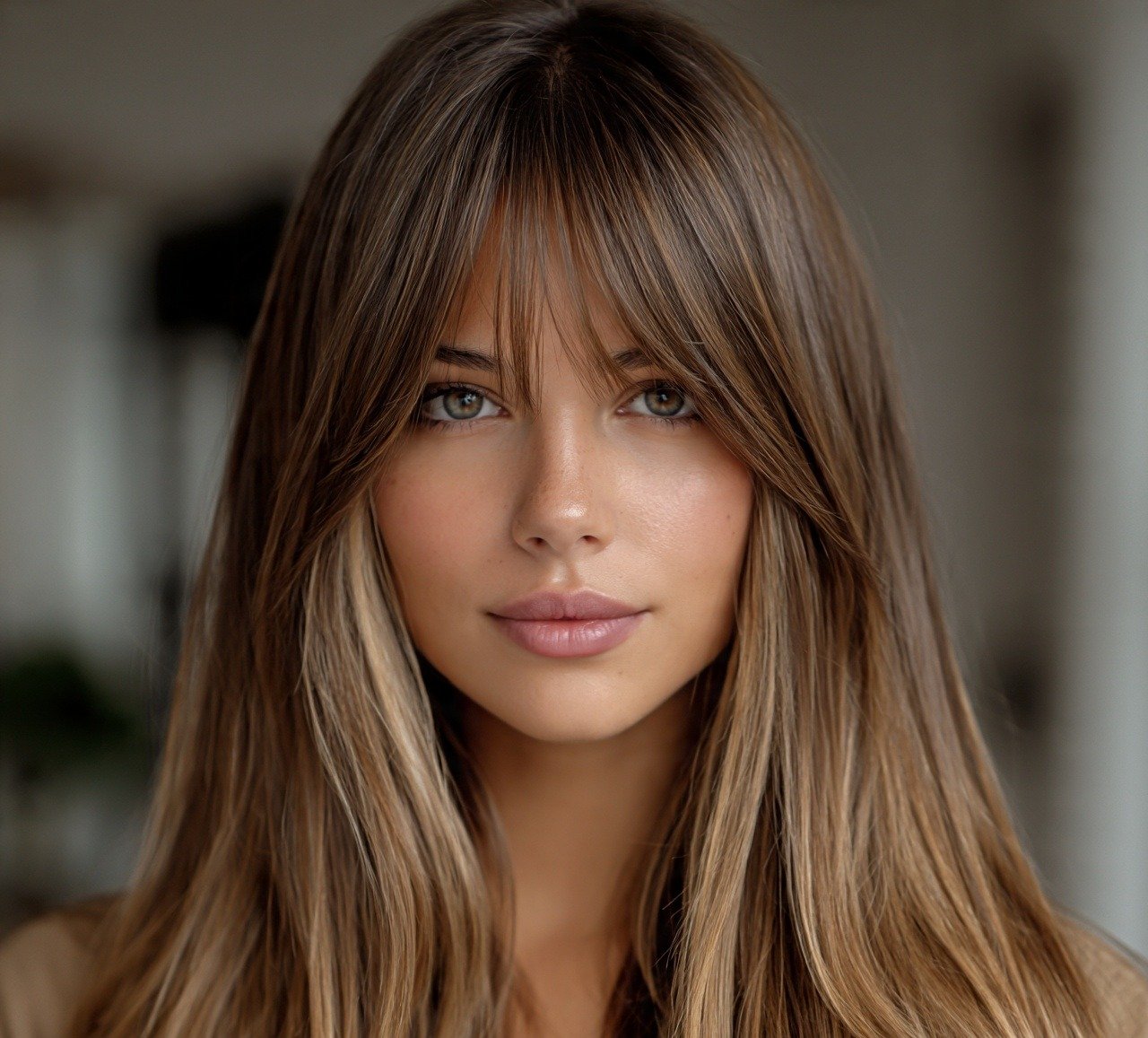 13 Stunning Haircuts for Long Straight Hair You Will Want Immediately 9 Straight Hair with Wispy Curtain Bangs and Highlights