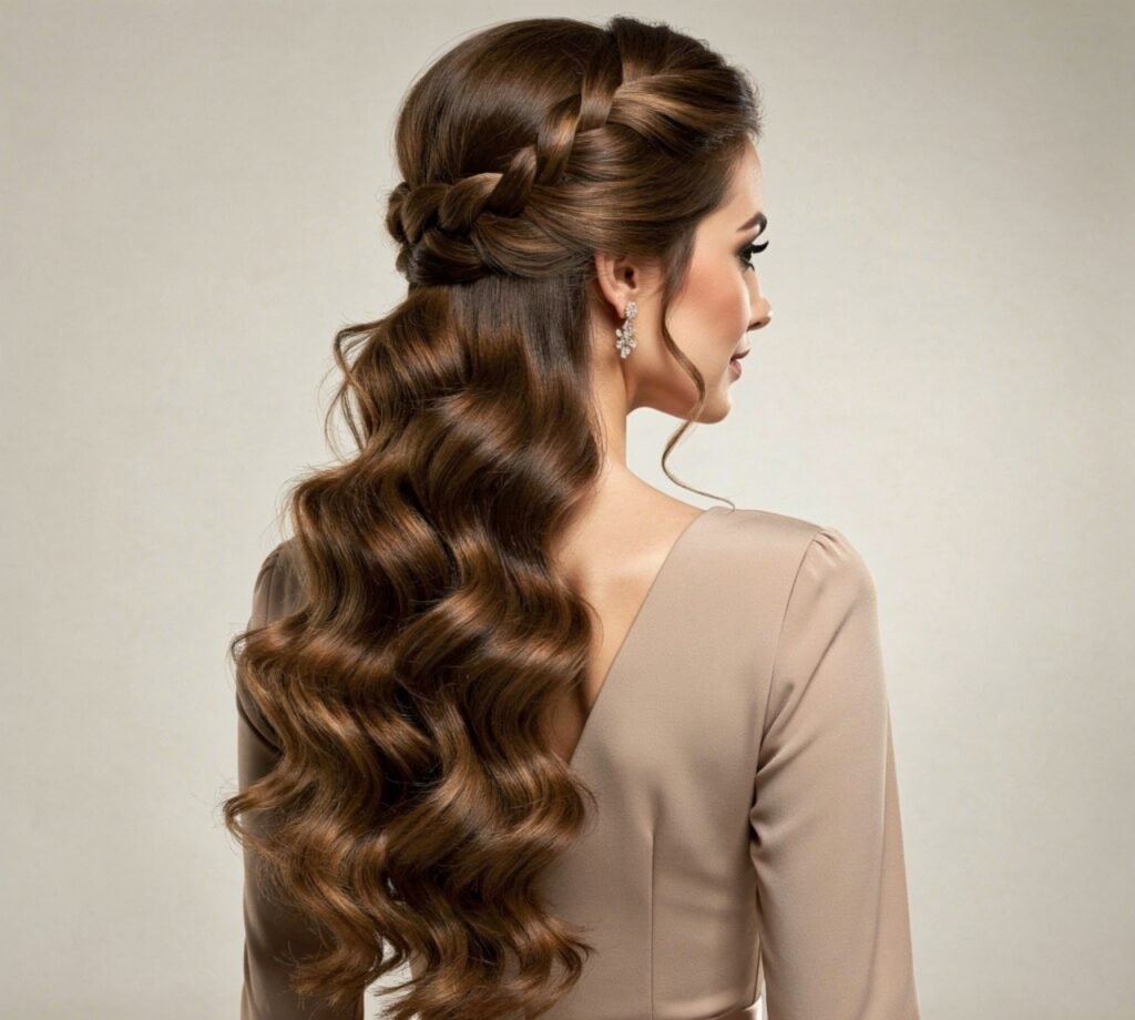 Twisted Half Up with Curls
