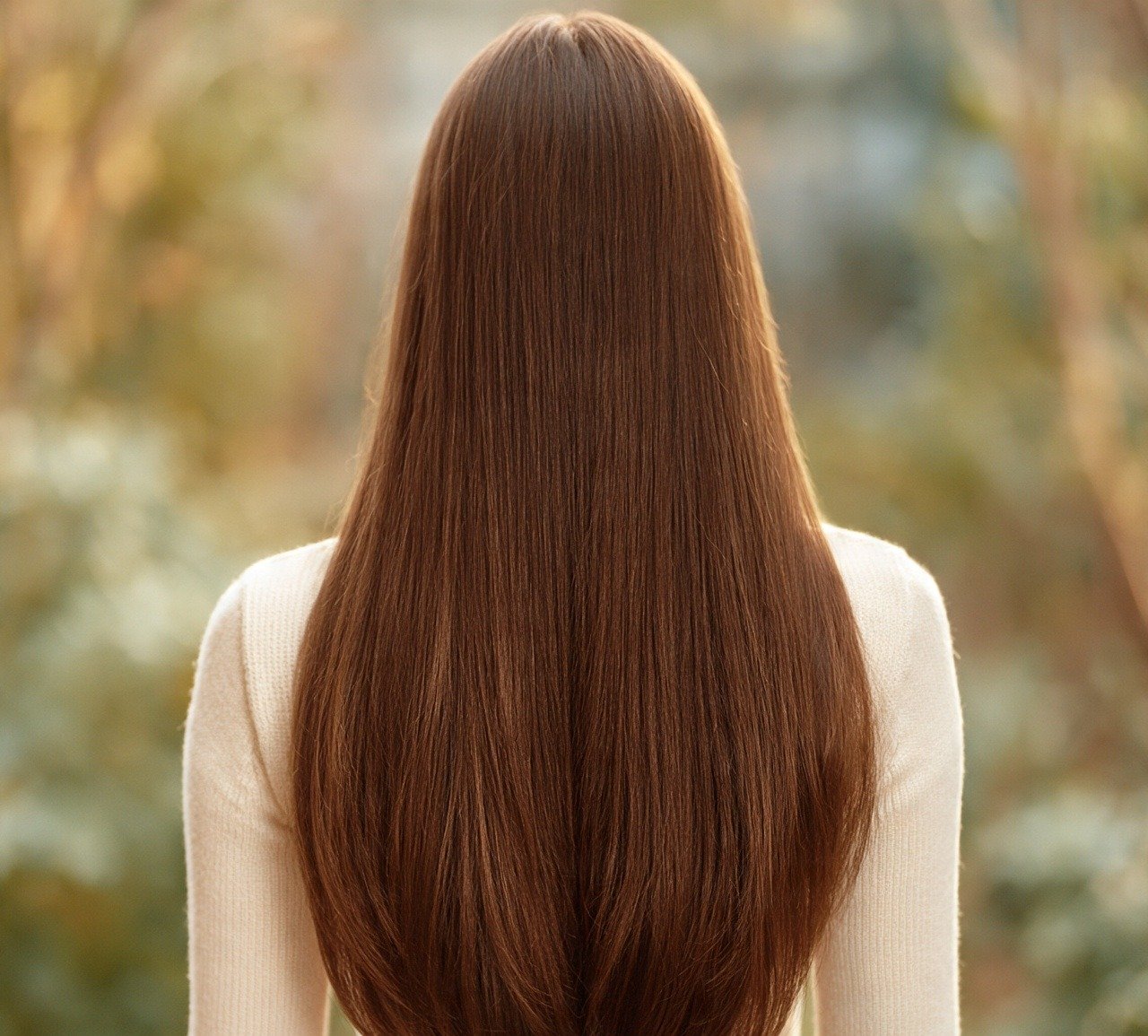 V-Cut Long Hair For Round Face