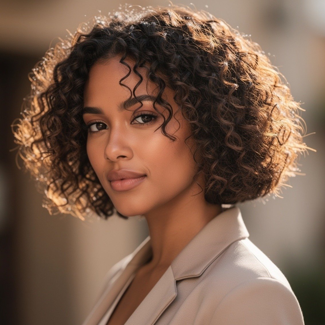 Wash and Go Curly Bob