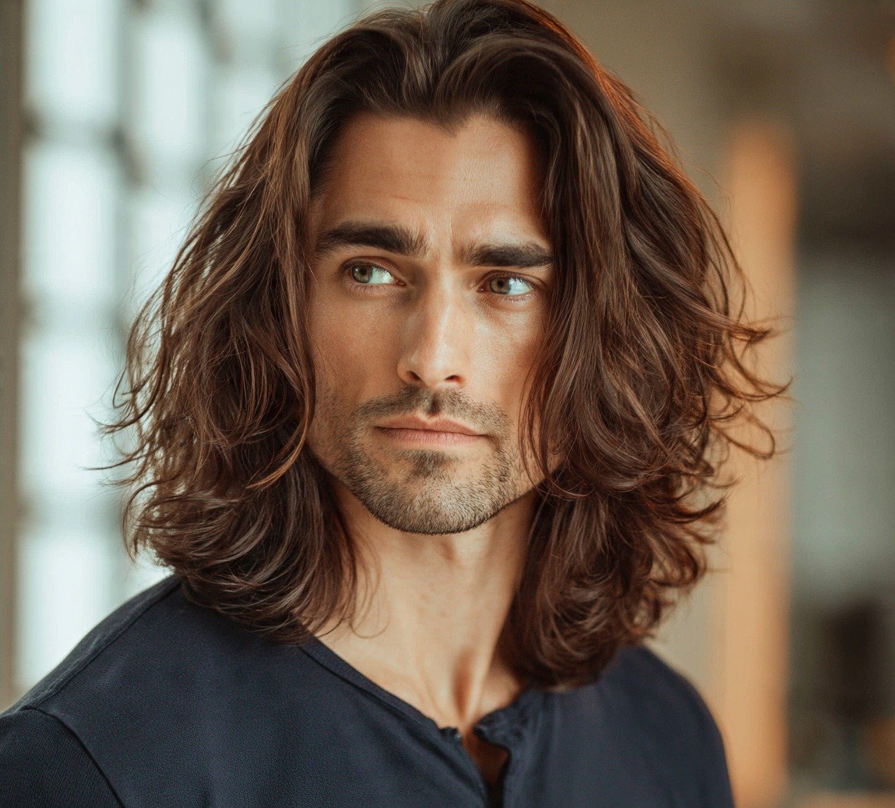 Wavy Long Hair for Men