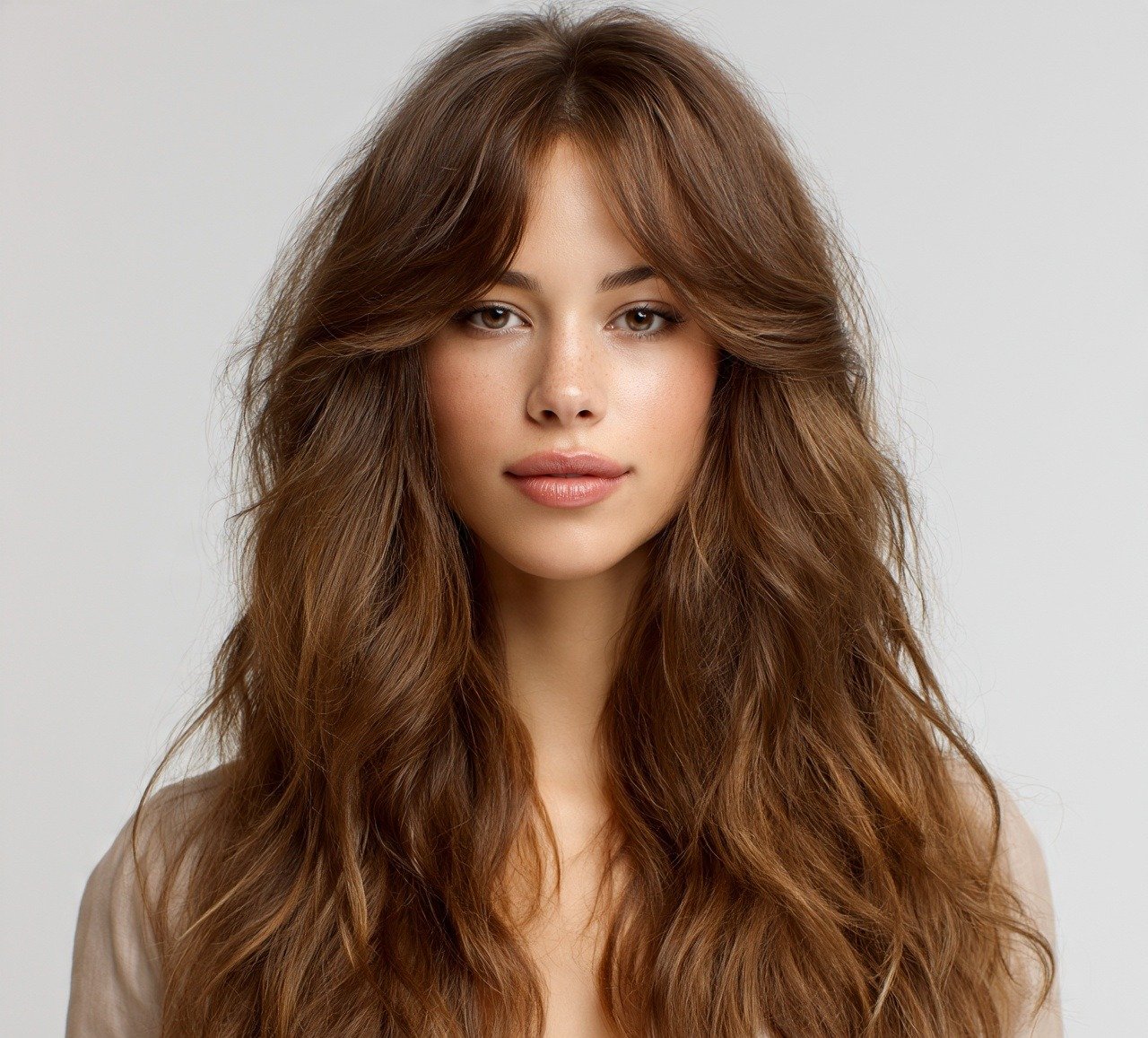 Wispy Ends Long Layers for Wavy Hair