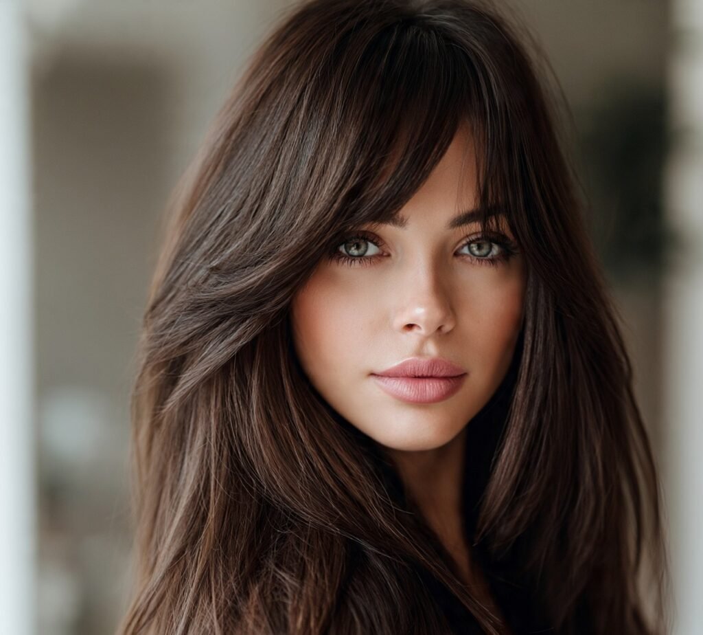 13 Gorgeous Haircuts for Long Hair with Bangs You Will Love 5 haircuts for long hair with bangs