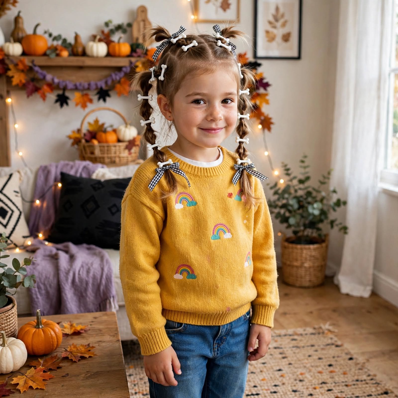 10. Skeleton Bone Parts Halloween Hairstyles for Kids
