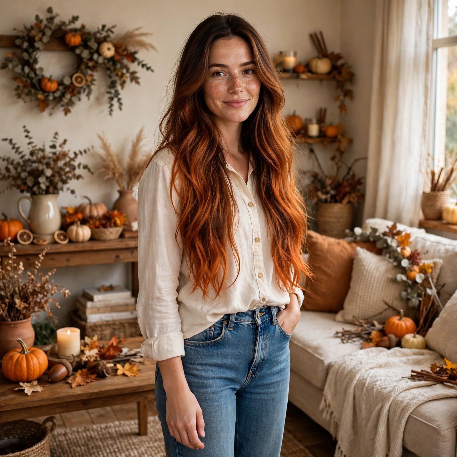 3. Pumpkin Orange Ombre Halloween Hairstyles