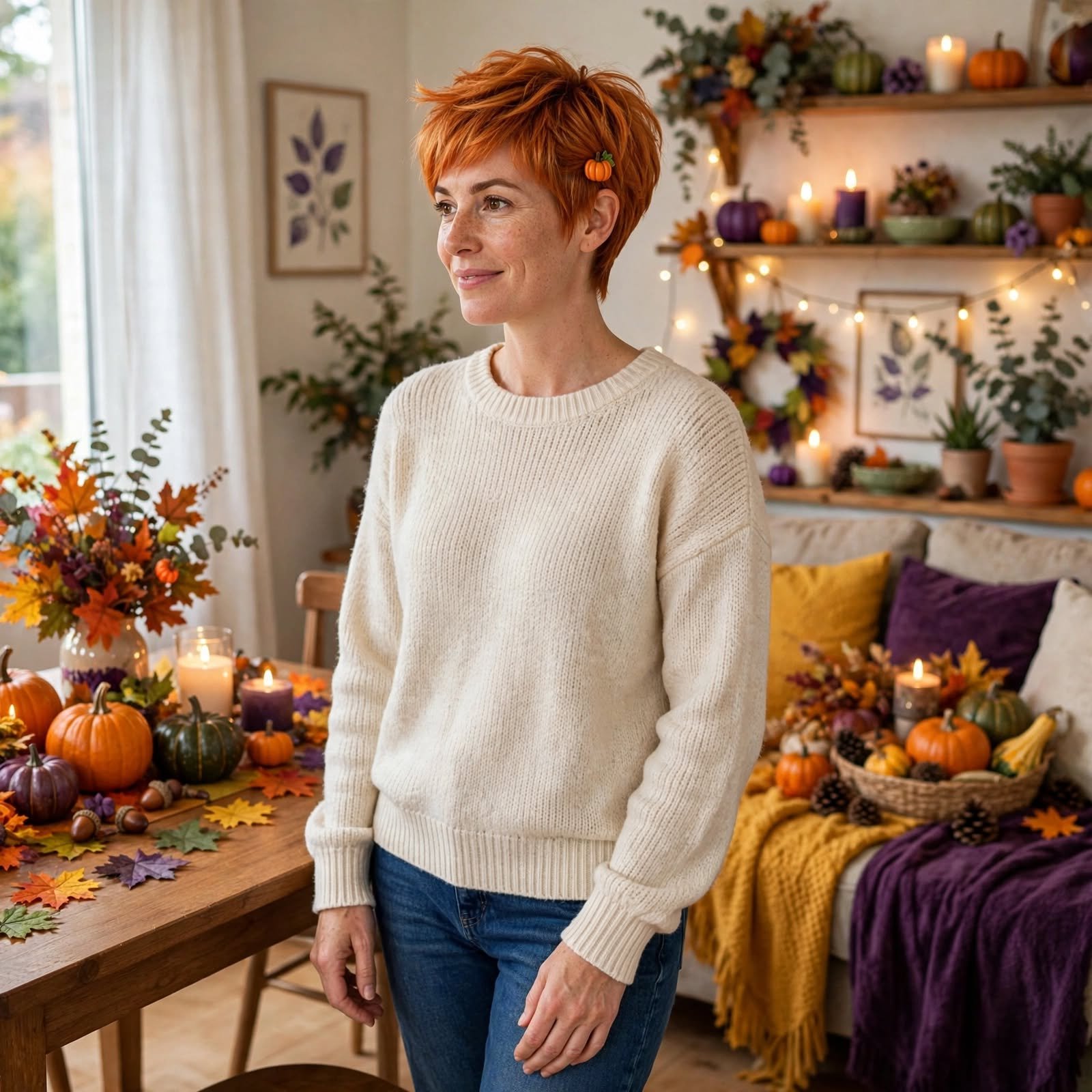 3. Pumpkin Orange Pixie Hairstyles for Short Hair