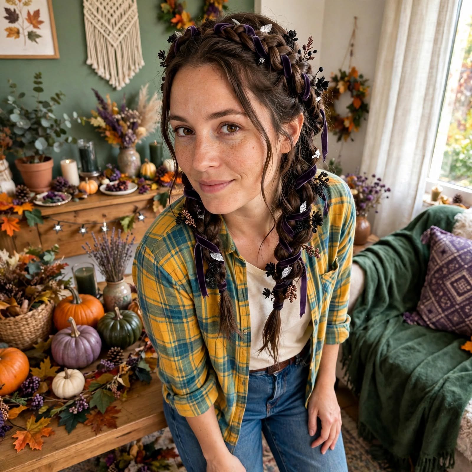 4. Dark Fairy Braided Crown Hairstyles for Halloween