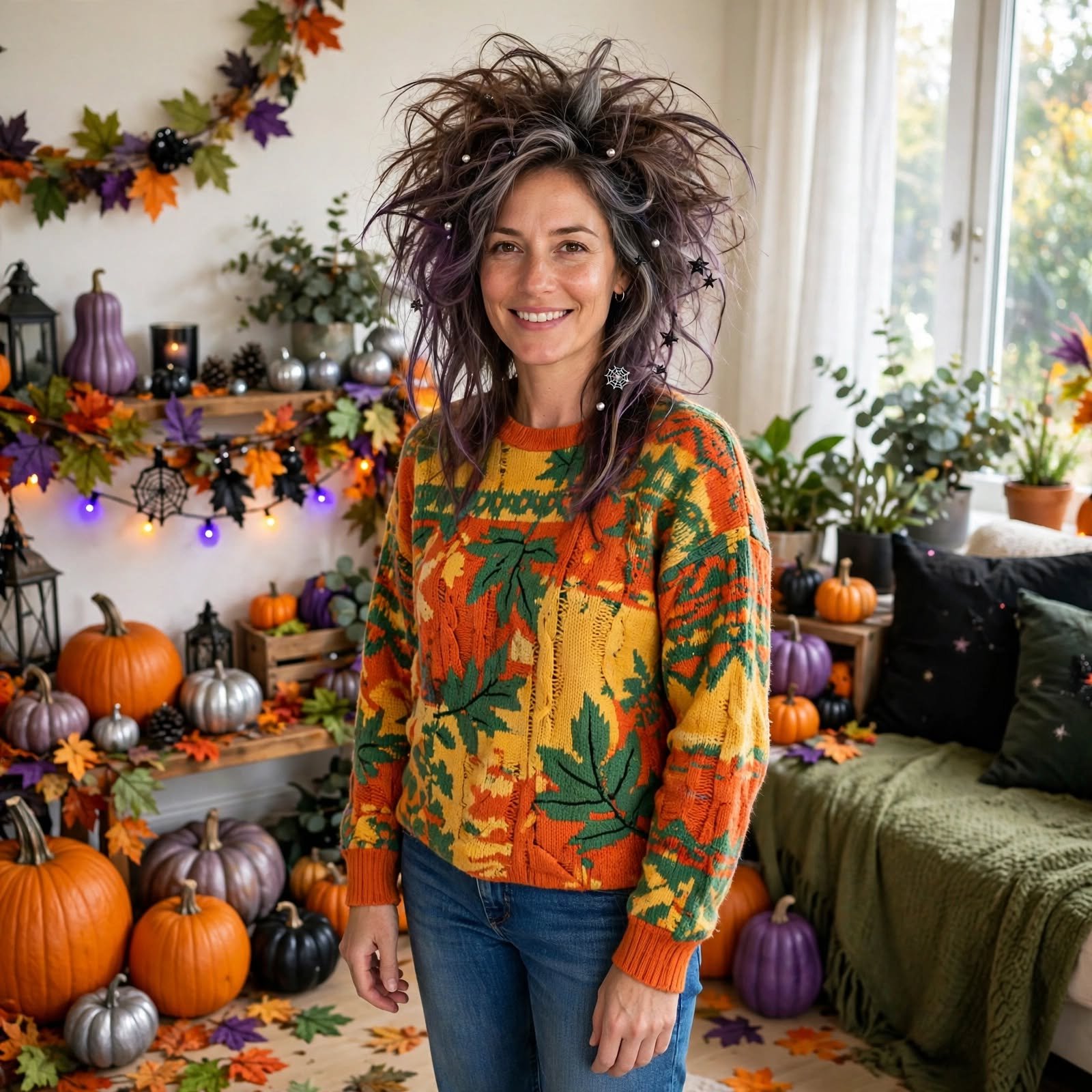 6. Undead Teased Chaos Hairstyles for Halloween