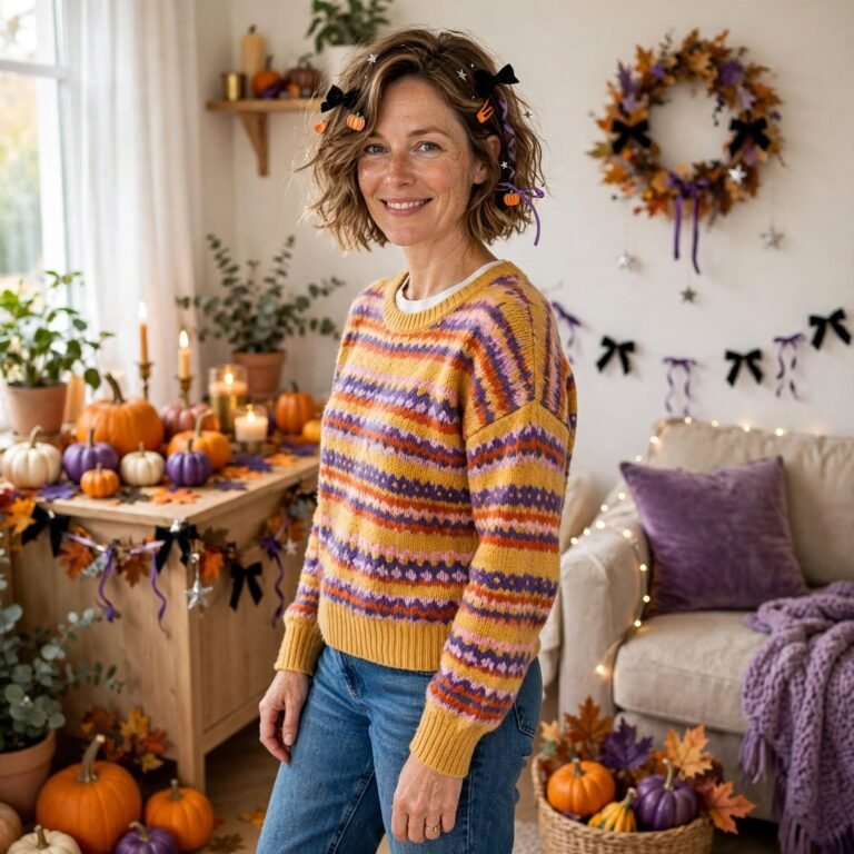 Woman with short Halloween hairstyle